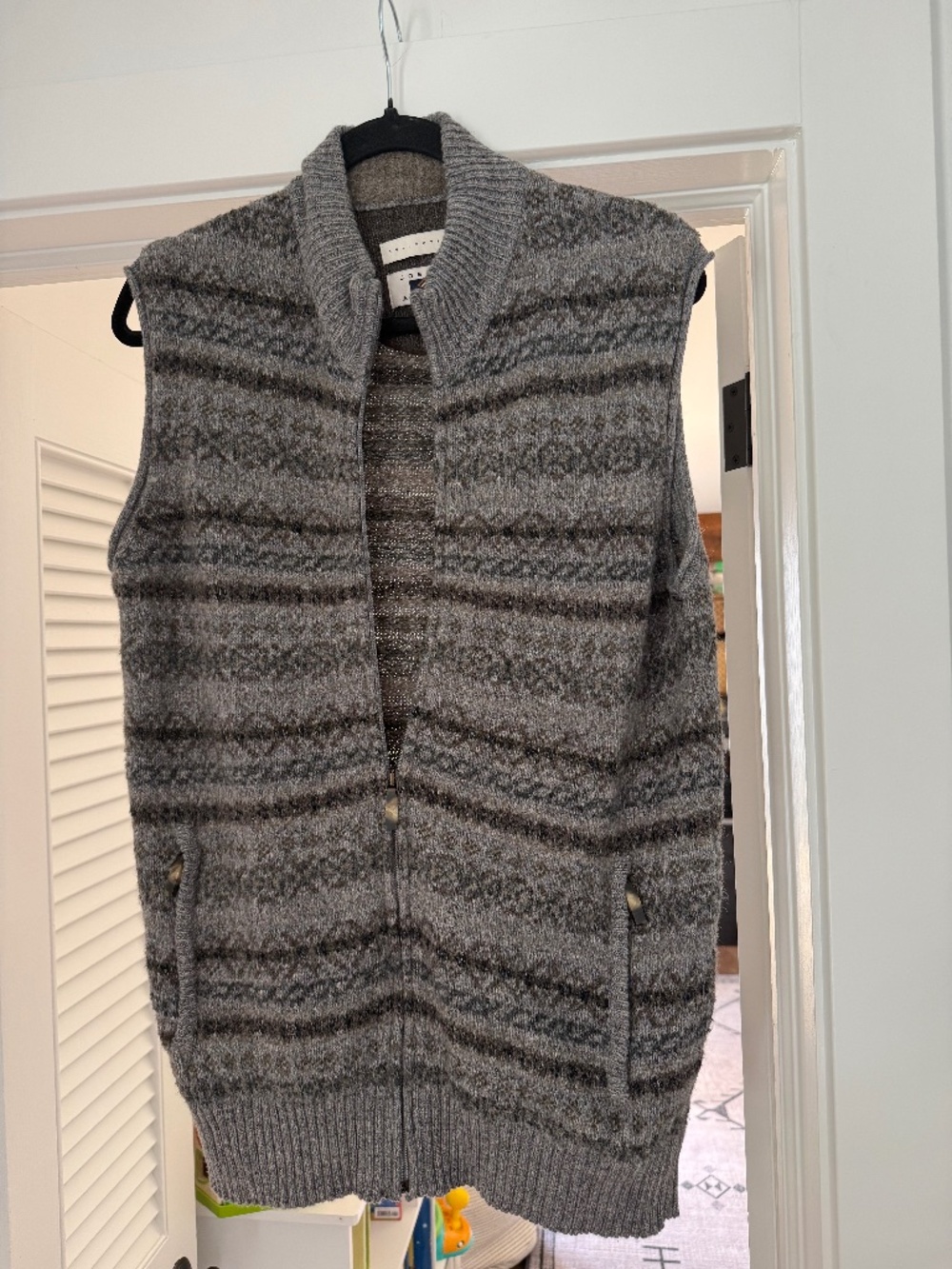 Wool Zippered Sweater Vest